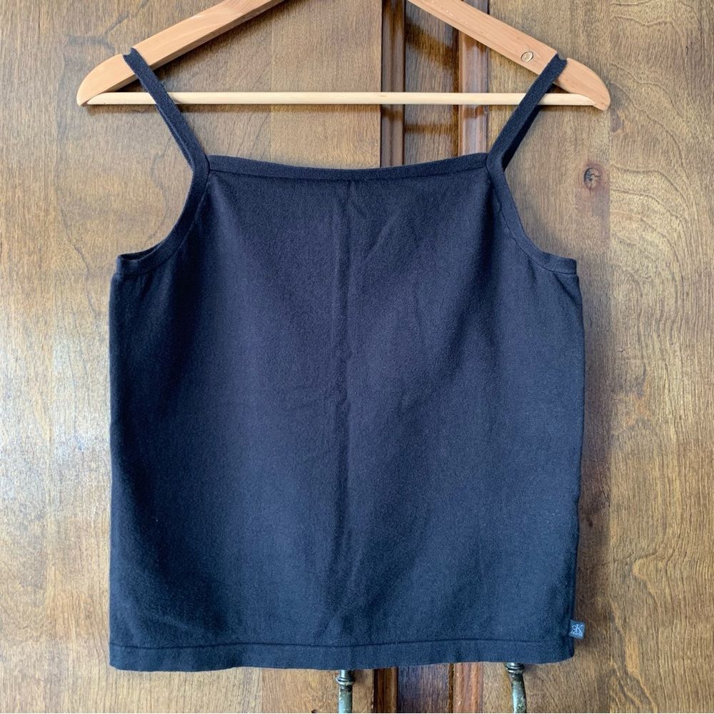 Black Women's Square Neck Tank Top